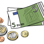Grafik: Zwei 5 Euro Scheine und ein wenig Kleingeld